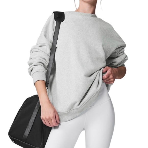 ALO Crew Pullover Sweatshirt XL Gray - Picture 16 of 16